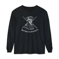 Long Sleeve T-Shirt - Tiny Black Cat Graphic Chest Print